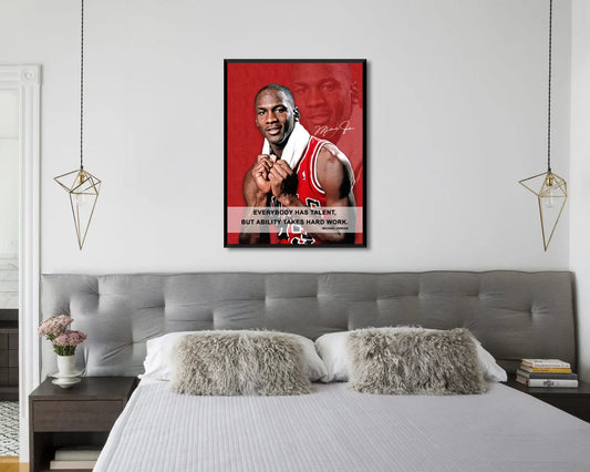 Michael Jordan Everybody has talent Canvas Wall Art
