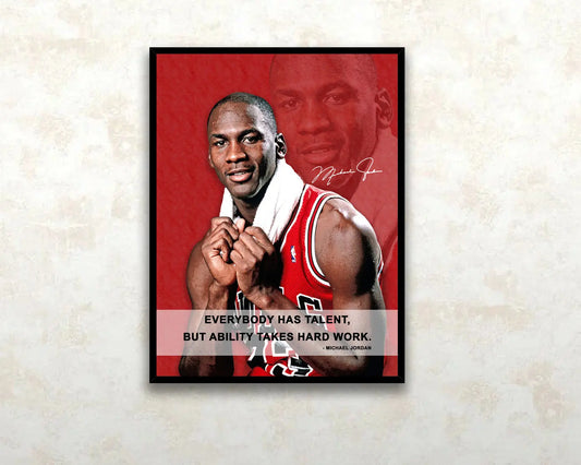 Michael Jordan Everybody has talent Canvas Wall Art 