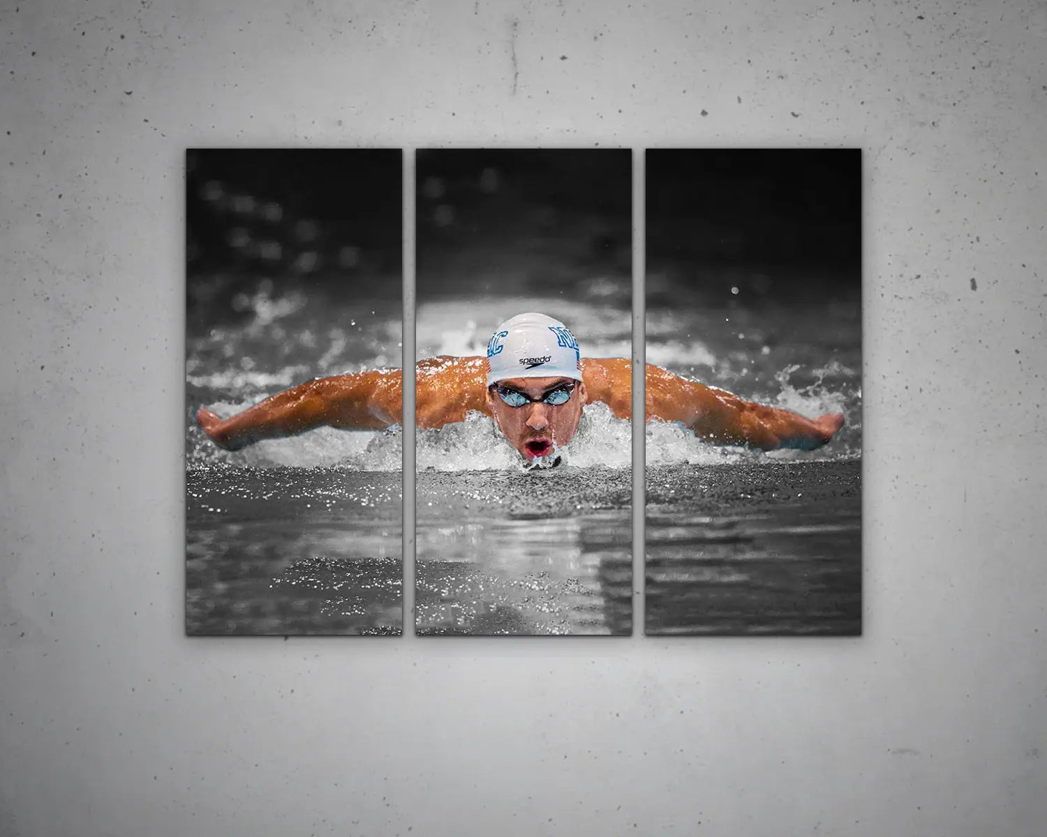 Michael Phelps Black & White Canvas Art 
