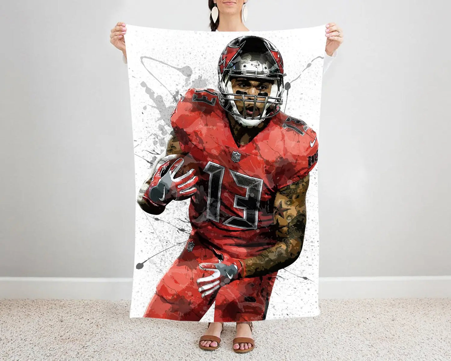 Mike Evans Splash Effect Fleece Blanket 