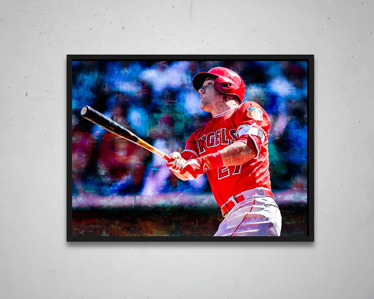 Mike Trout Multicolour Wall Art 