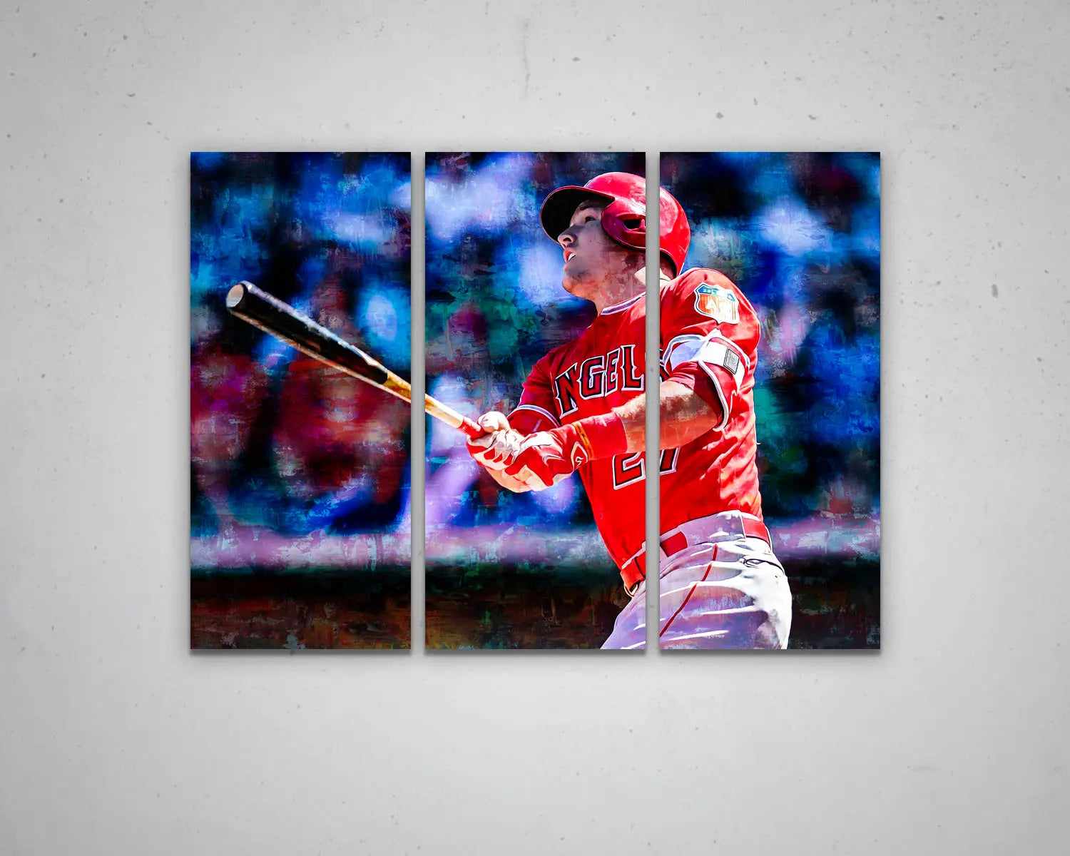 Mike Trout Multicolour Wall Art 
