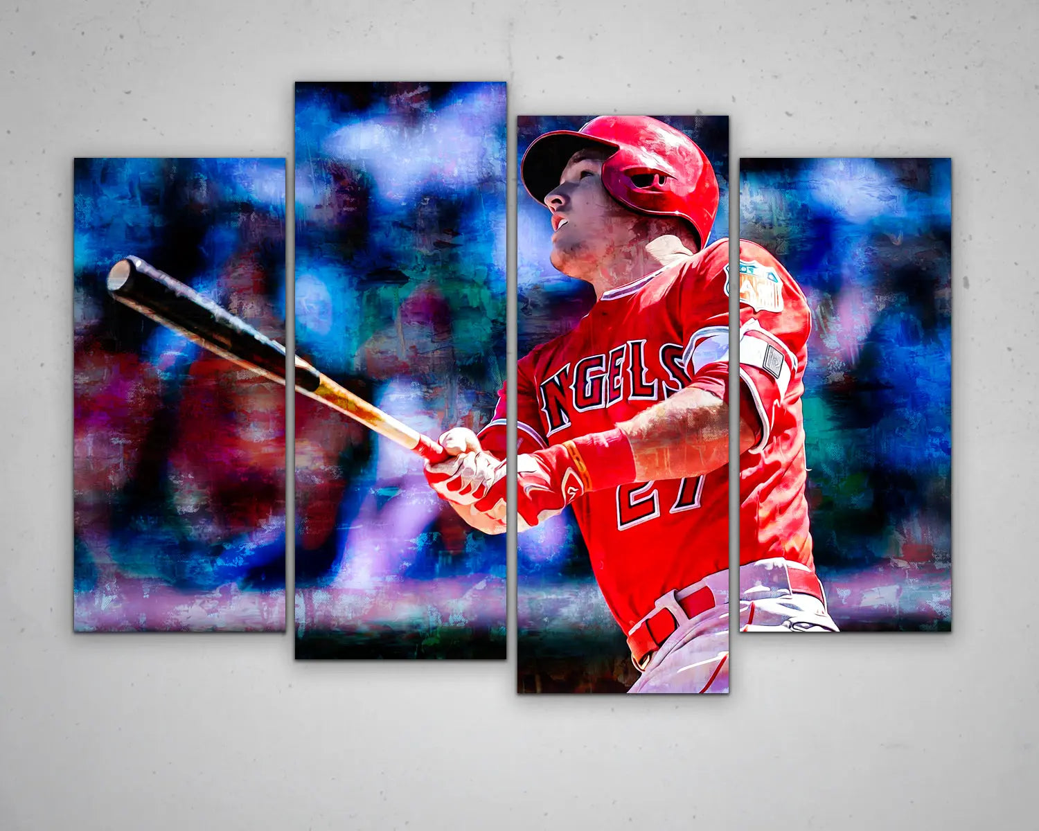Mike Trout Multicolour Wall Art 