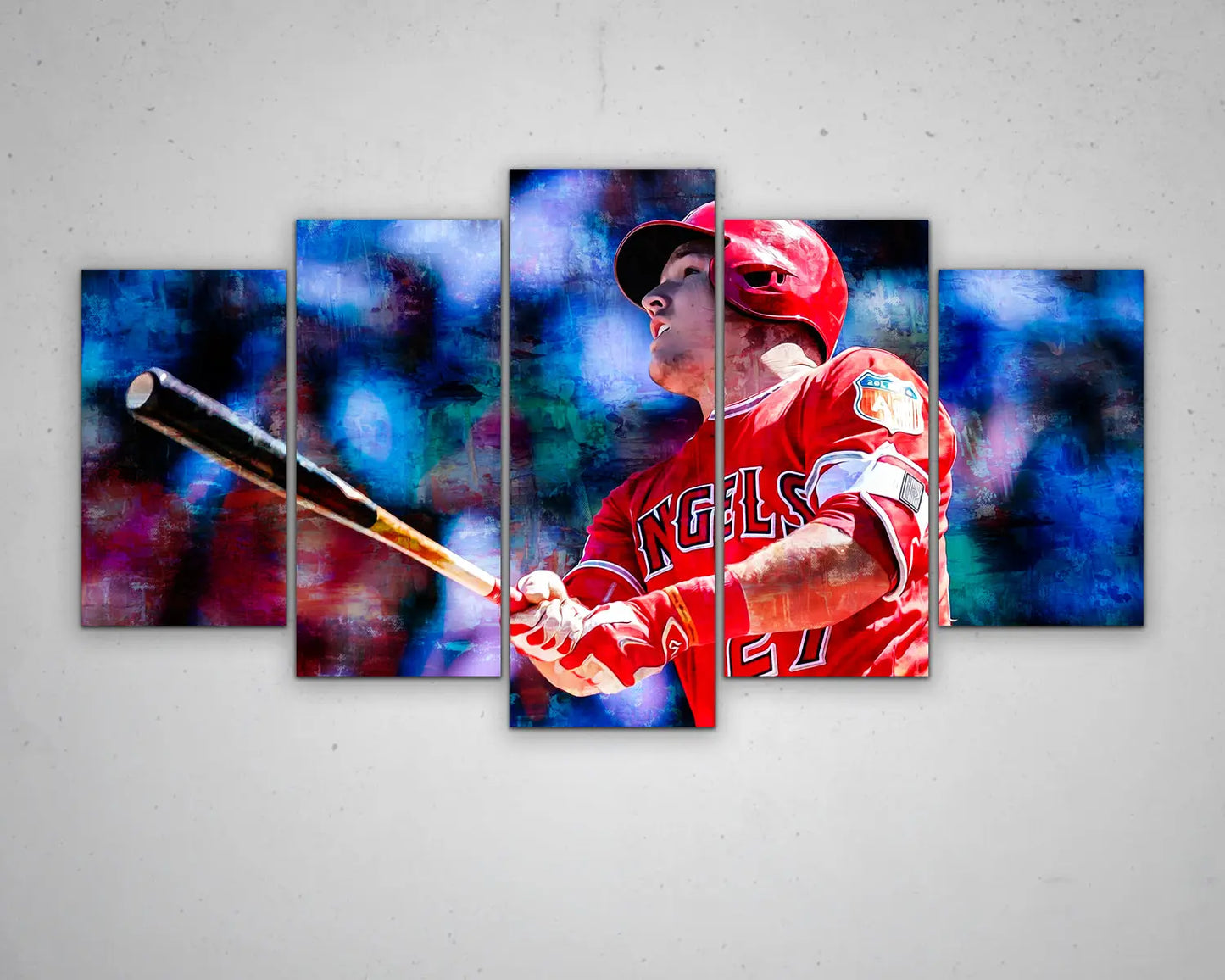 Mike Trout Multicolour Wall Art 