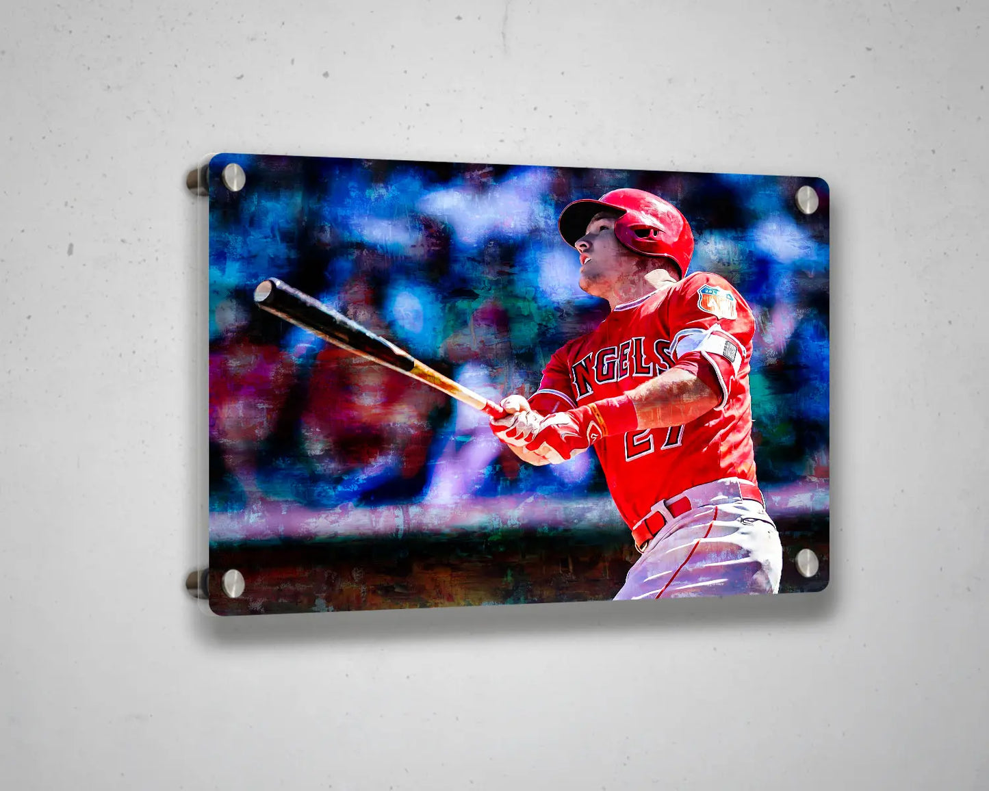 Mike Trout Multicolour Wall Art 