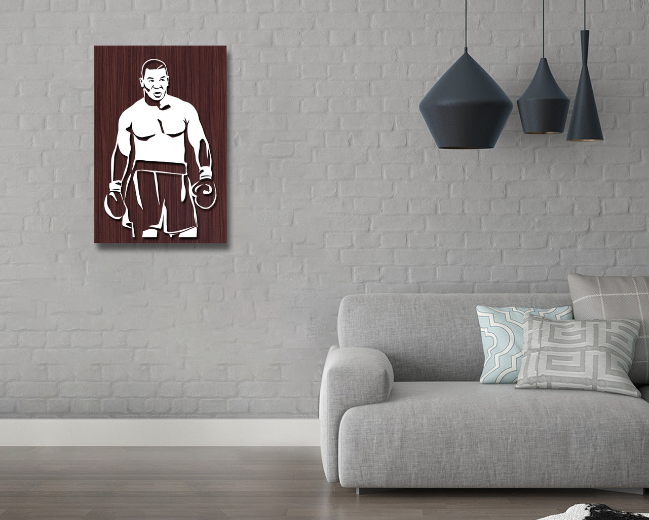 Mike Tyson LED Wooden Decal