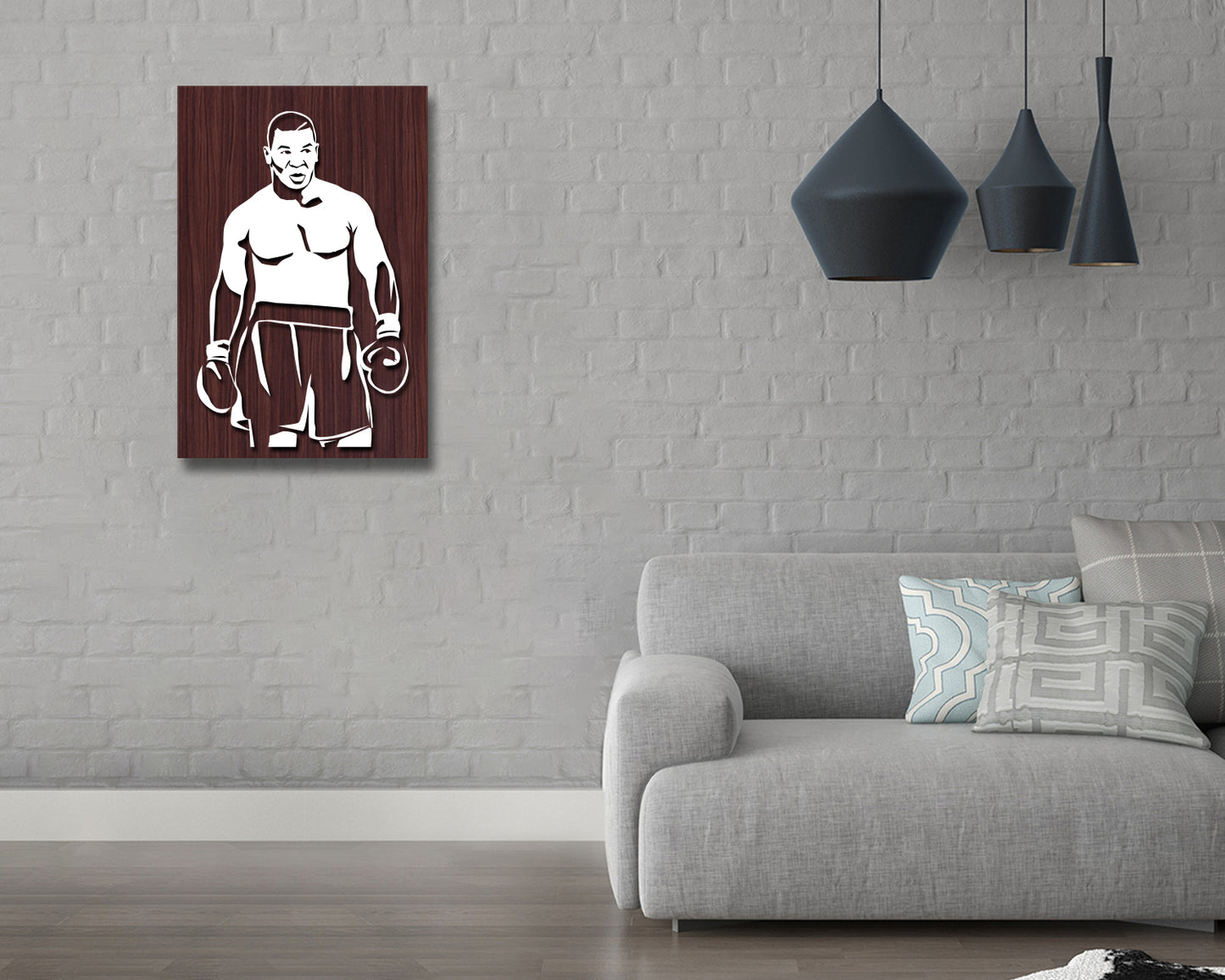 Mike Tyson LED Wooden Decal 