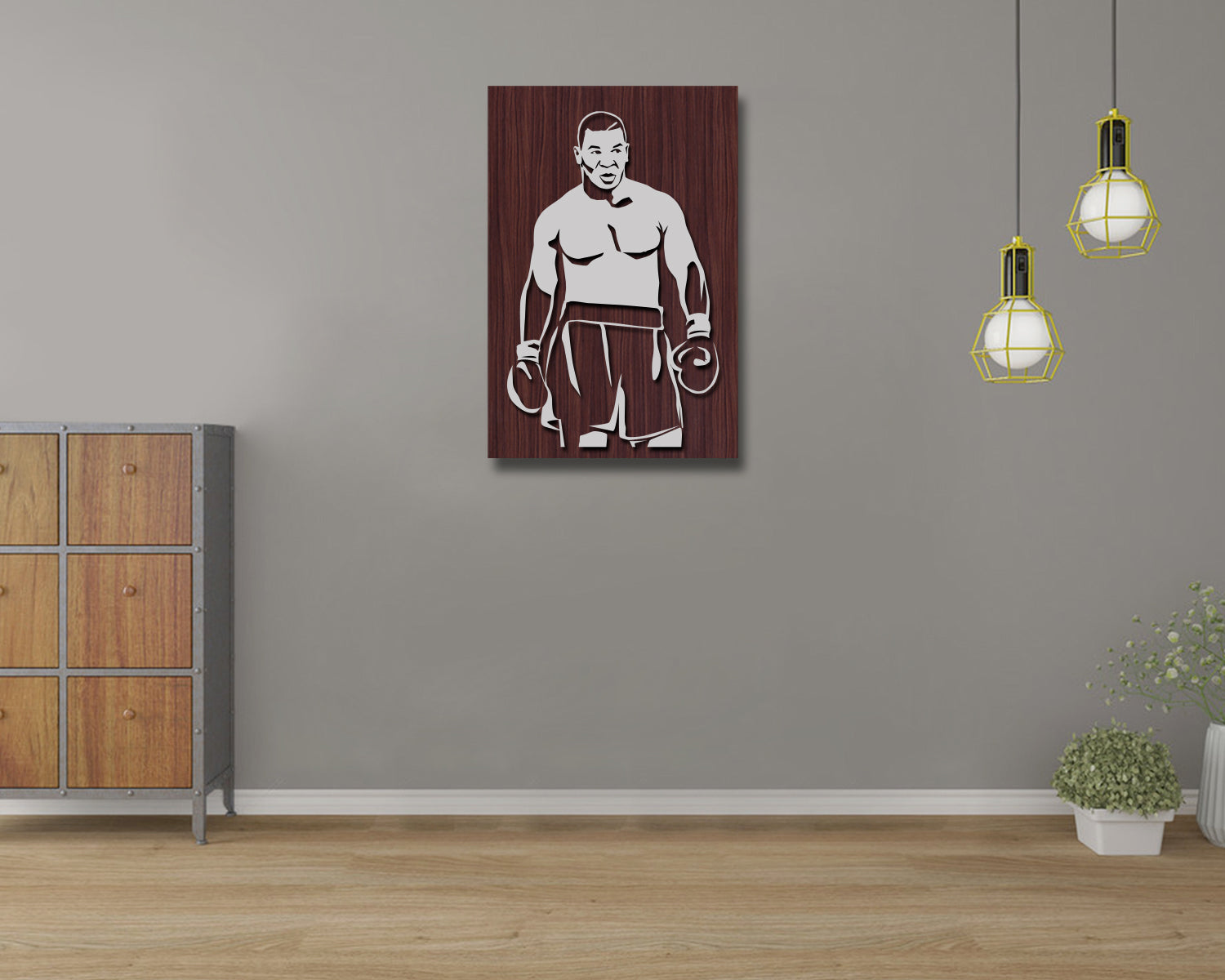 Mike Tyson LED Wooden Decal 