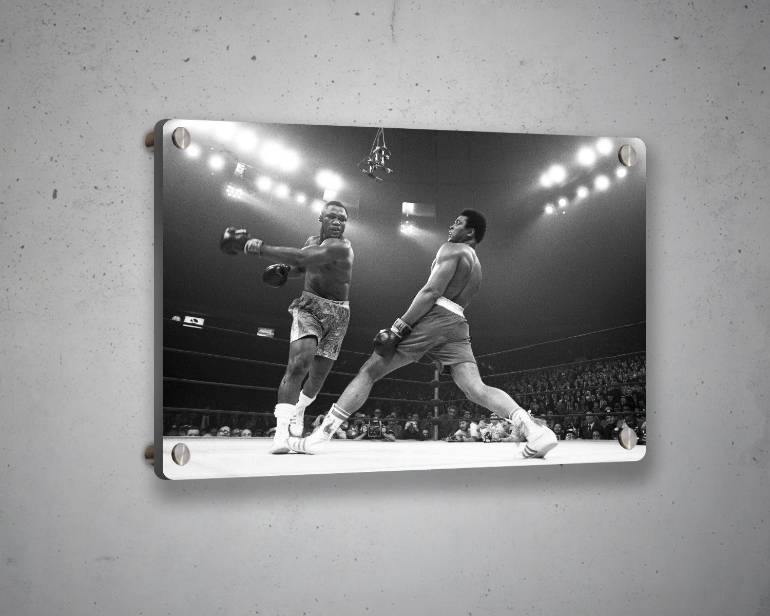 Joe Frazier vs. Muhammad Ali Black & White Canvas Art 