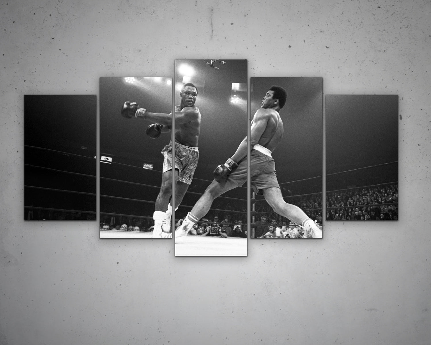 Joe Frazier vs. Muhammad Ali Black & White Canvas Art 