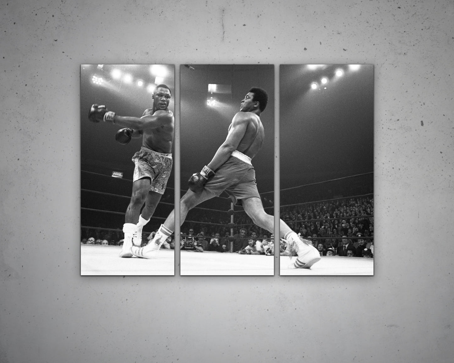 Joe Frazier vs. Muhammad Ali Black & White Canvas Art 