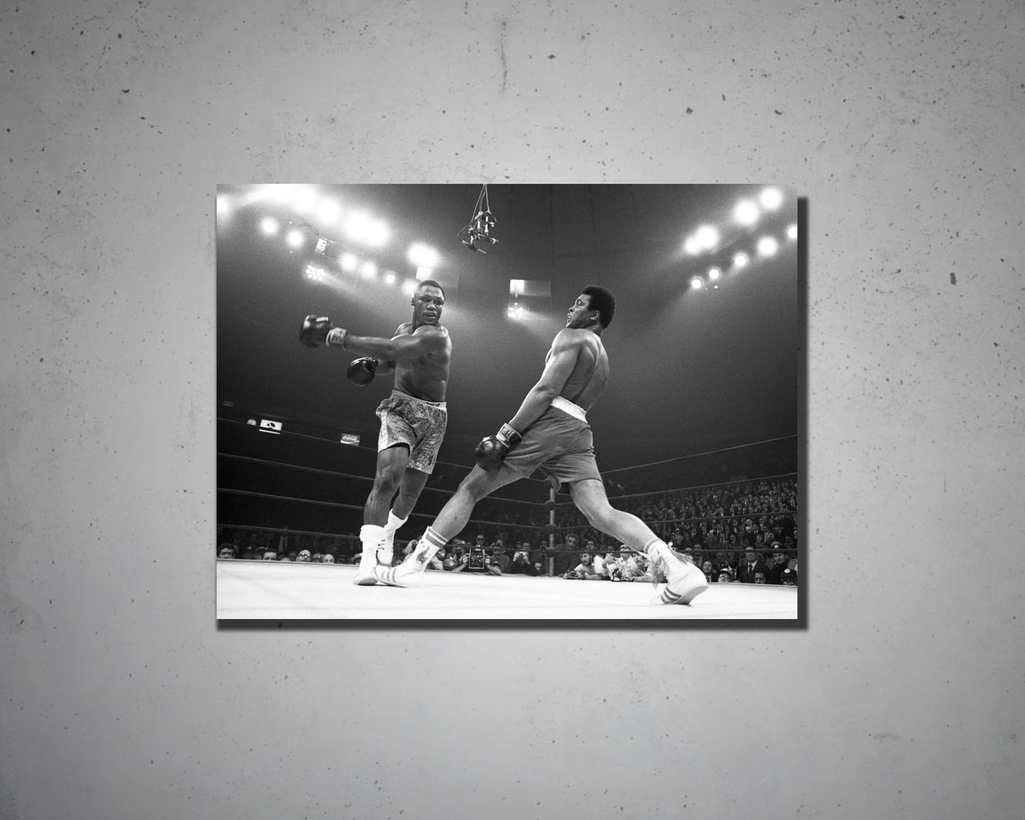 Joe Frazier vs. Muhammad Ali Black & White Canvas Art 