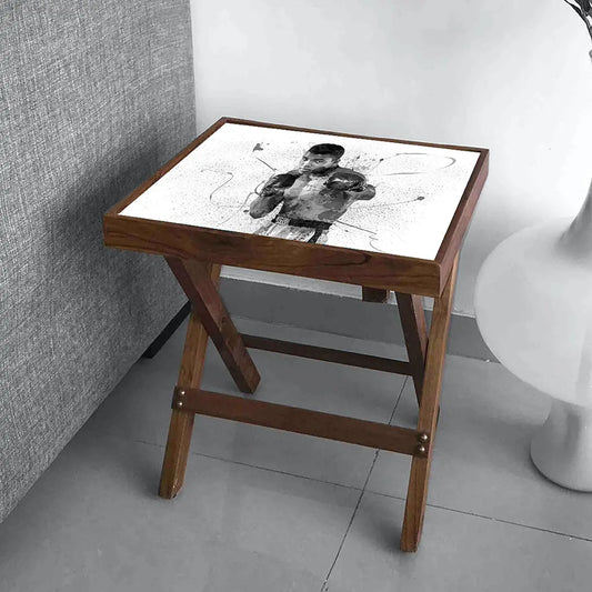 Muhammad Ali Splash Effect Coffee and Laptop Table 