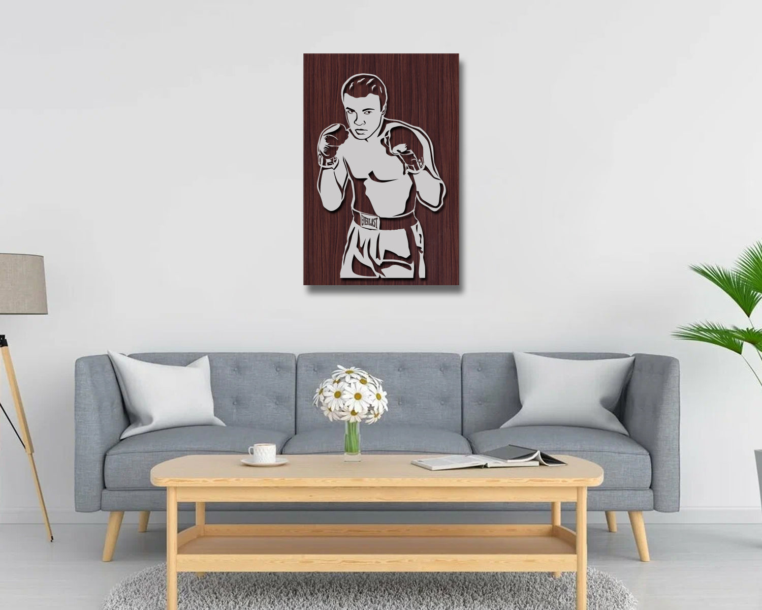 Muhammad Ali LED Wooden Decal 
