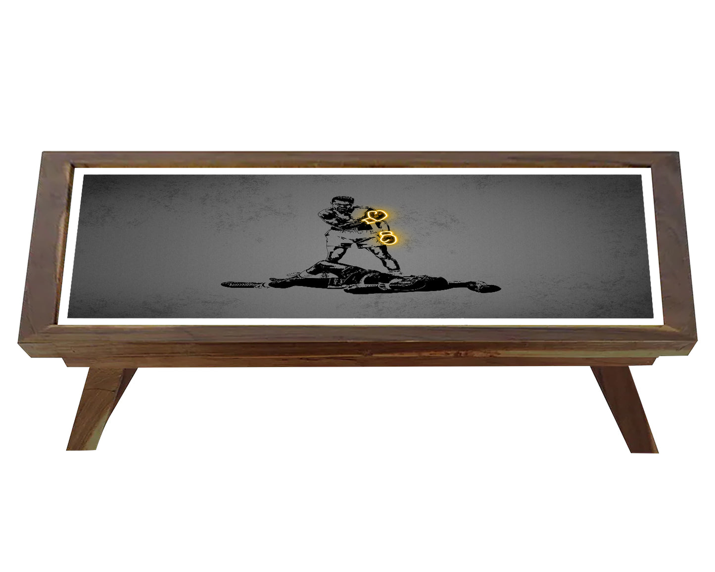 Muhammad Ali Neon Effect Coffee and Laptop Table 