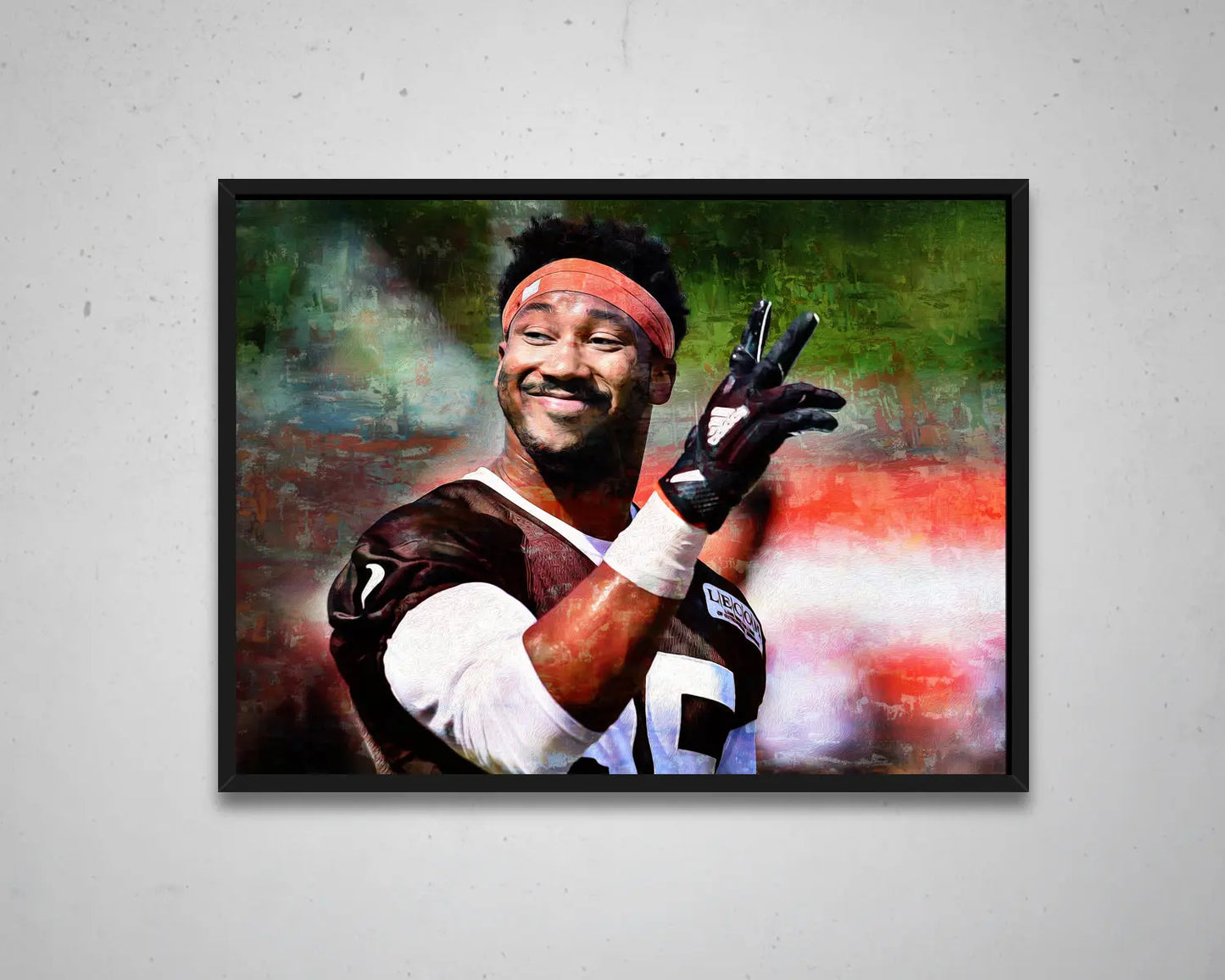 Myles Garrett Multicolour Wall Art 