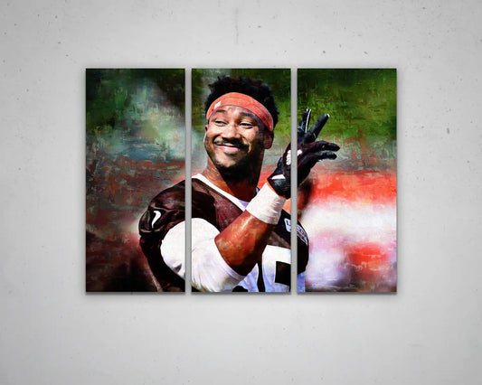Myles Garrett Multicolour Wall Art 