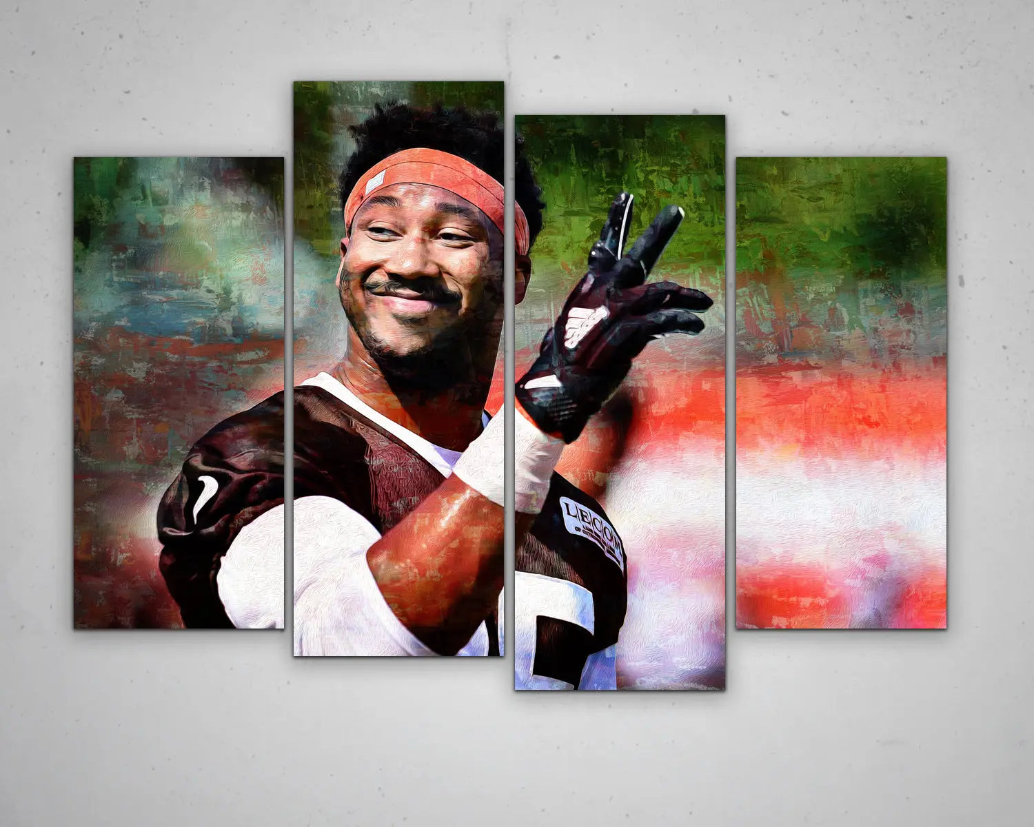 Myles Garrett Multicolour Wall Art 