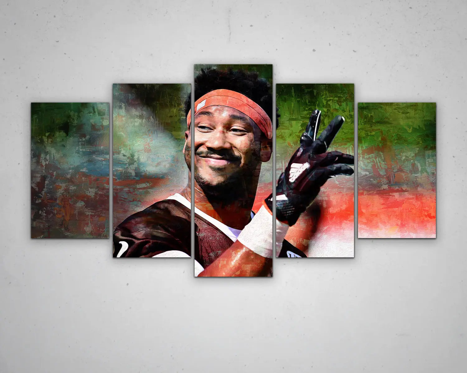 Myles Garrett Multicolour Wall Art 