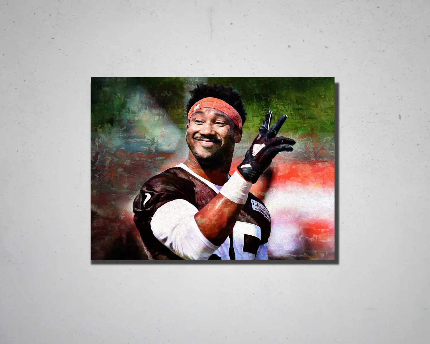 Myles Garrett Multicolour Wall Art 