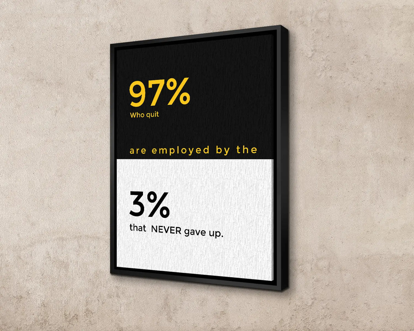 Never Gave Up Canvas Wall Art 