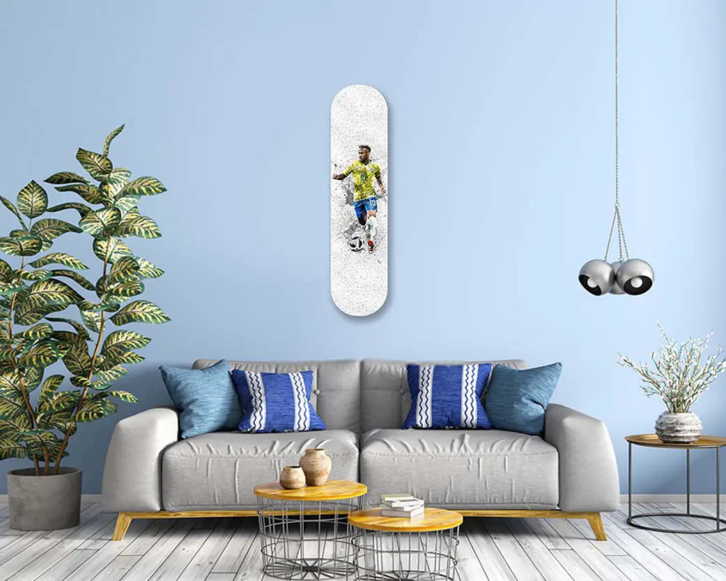 Neymar Brazil Acrylic Skateboard Wall Art 