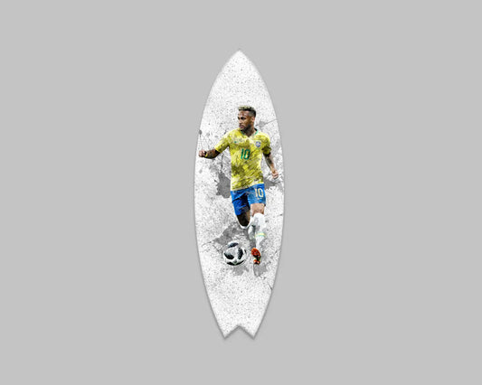 Neymar Brazil Acrylic Surfboard Wall Art 