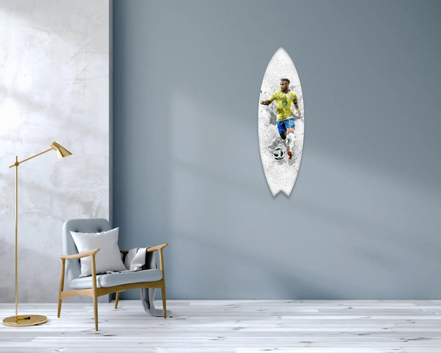 Neymar Brazil Acrylic Surfboard Wall Art 