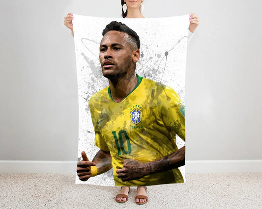 Neymar Brazilian Fleece Blanket Style 1