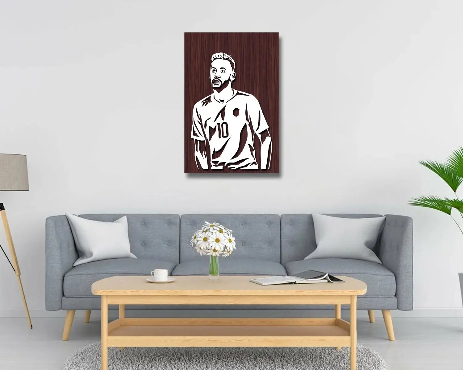 Neymar Brazil Rivera LED Wooden Decal 