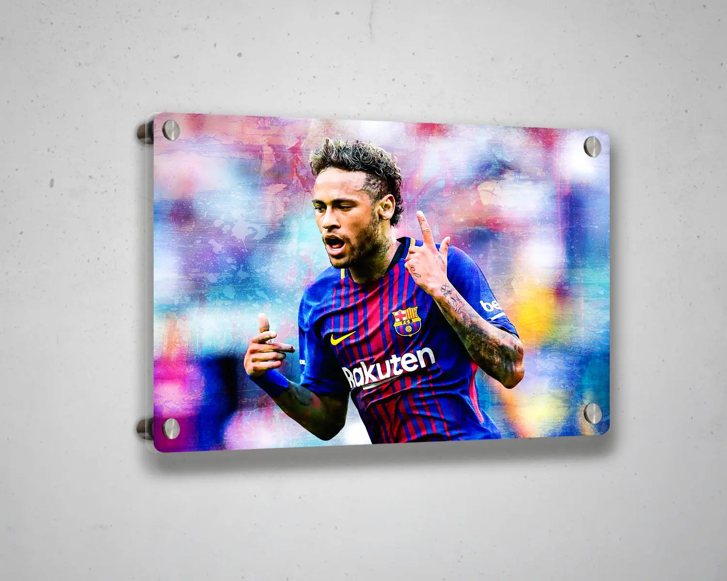 Neymar Jr Multicolour Wall Art 