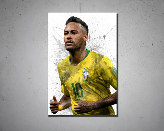 Neymar Jr Splash Effect Canvas Art
