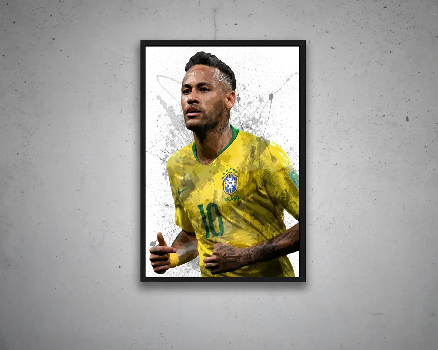 Neymar Jr Splash Effect Canvas Art 