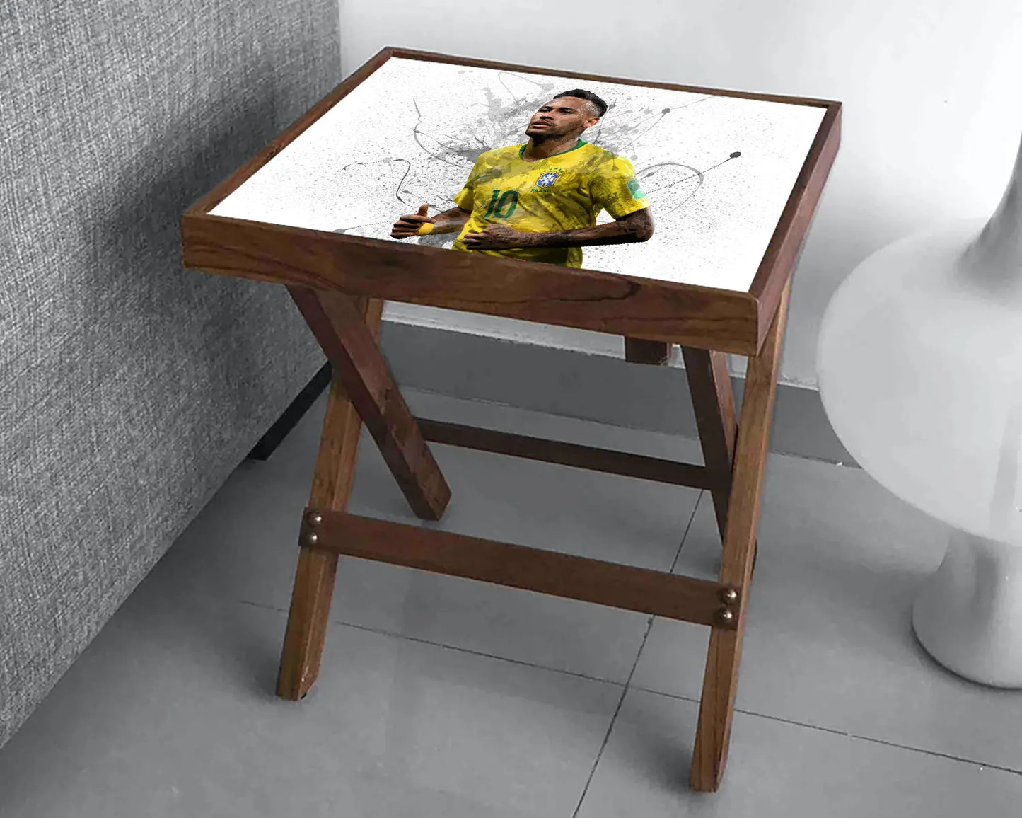 Neymar Jr. Splash Effect Coffee and Laptop Table 
