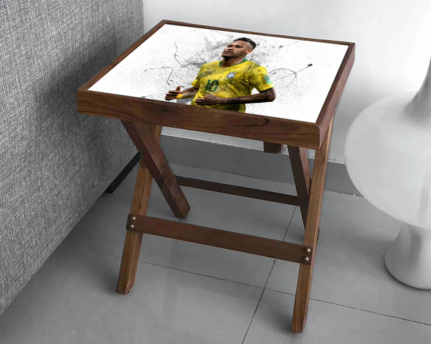 Neymar Jr. Splash Effect Coffee and Laptop Table 