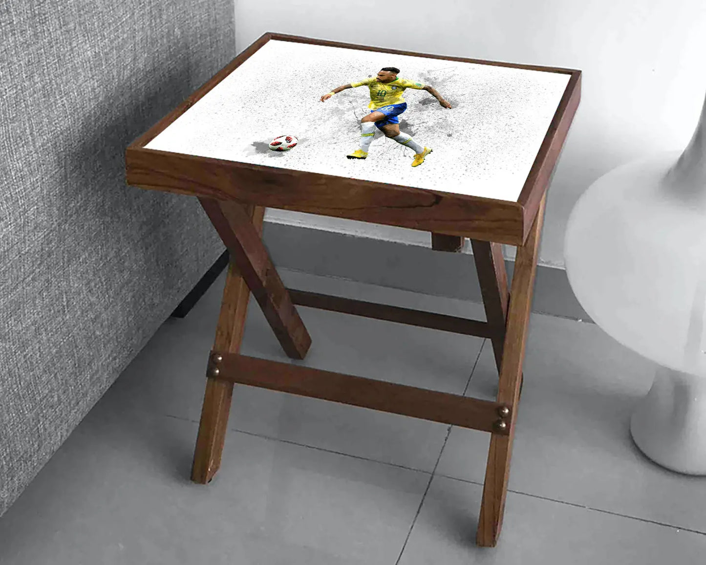 Neymar Jr. Splash Effect Coffee and Laptop Table 