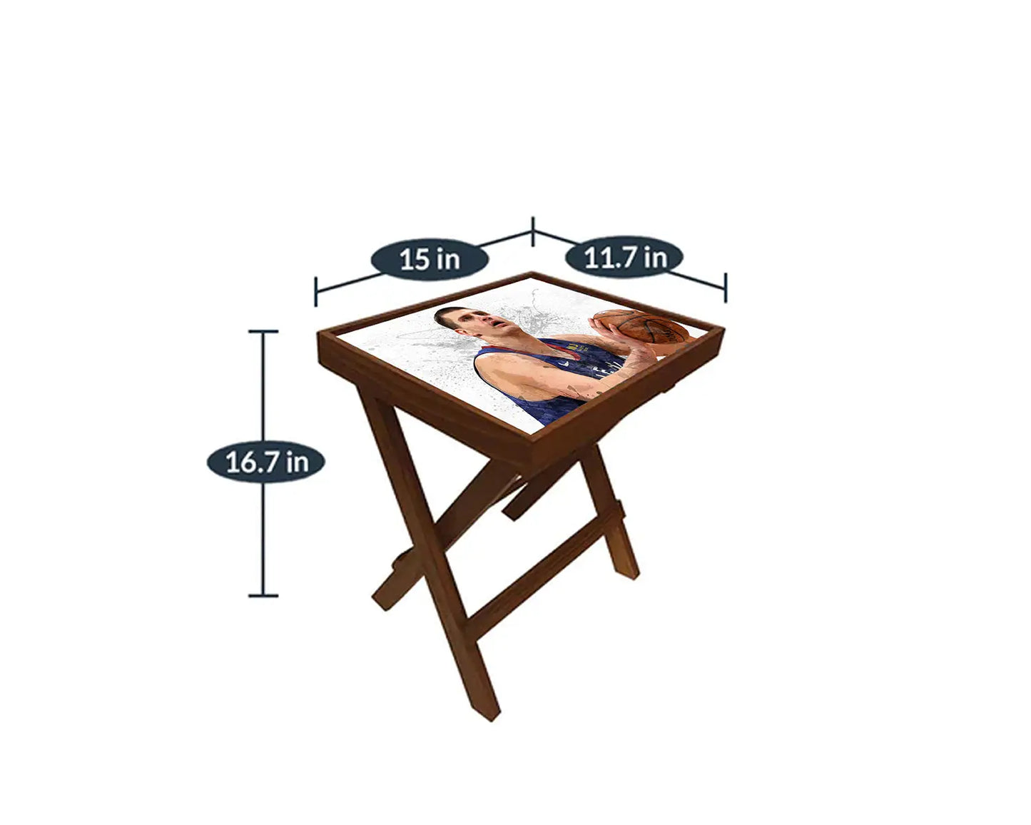 Nikola Jokić Splash Effect Coffee and Laptop Table 