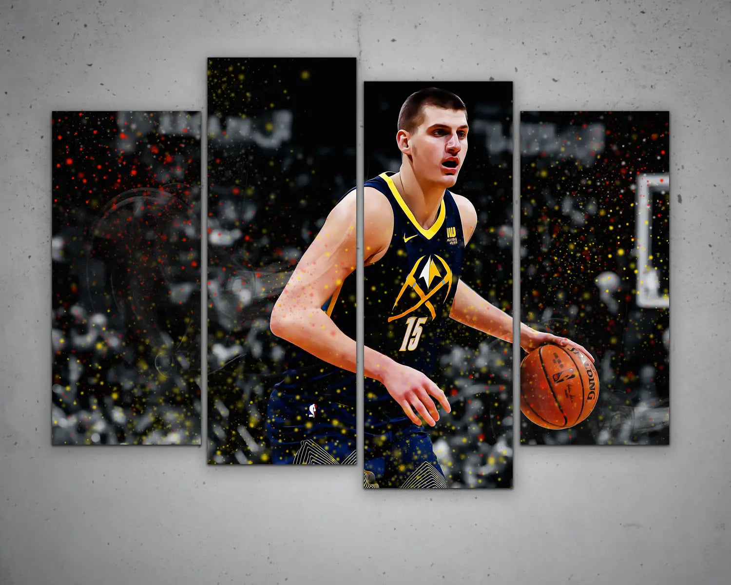 Nikola Jokić Walker Multicolour Wall Art 