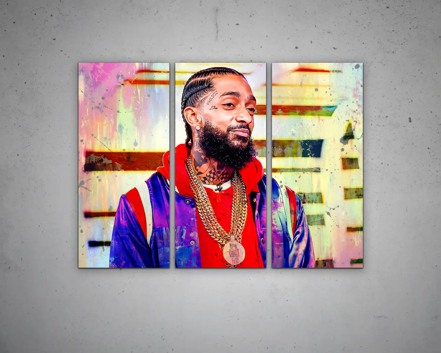 Nipsey Hussle Multicolour Wall Art 