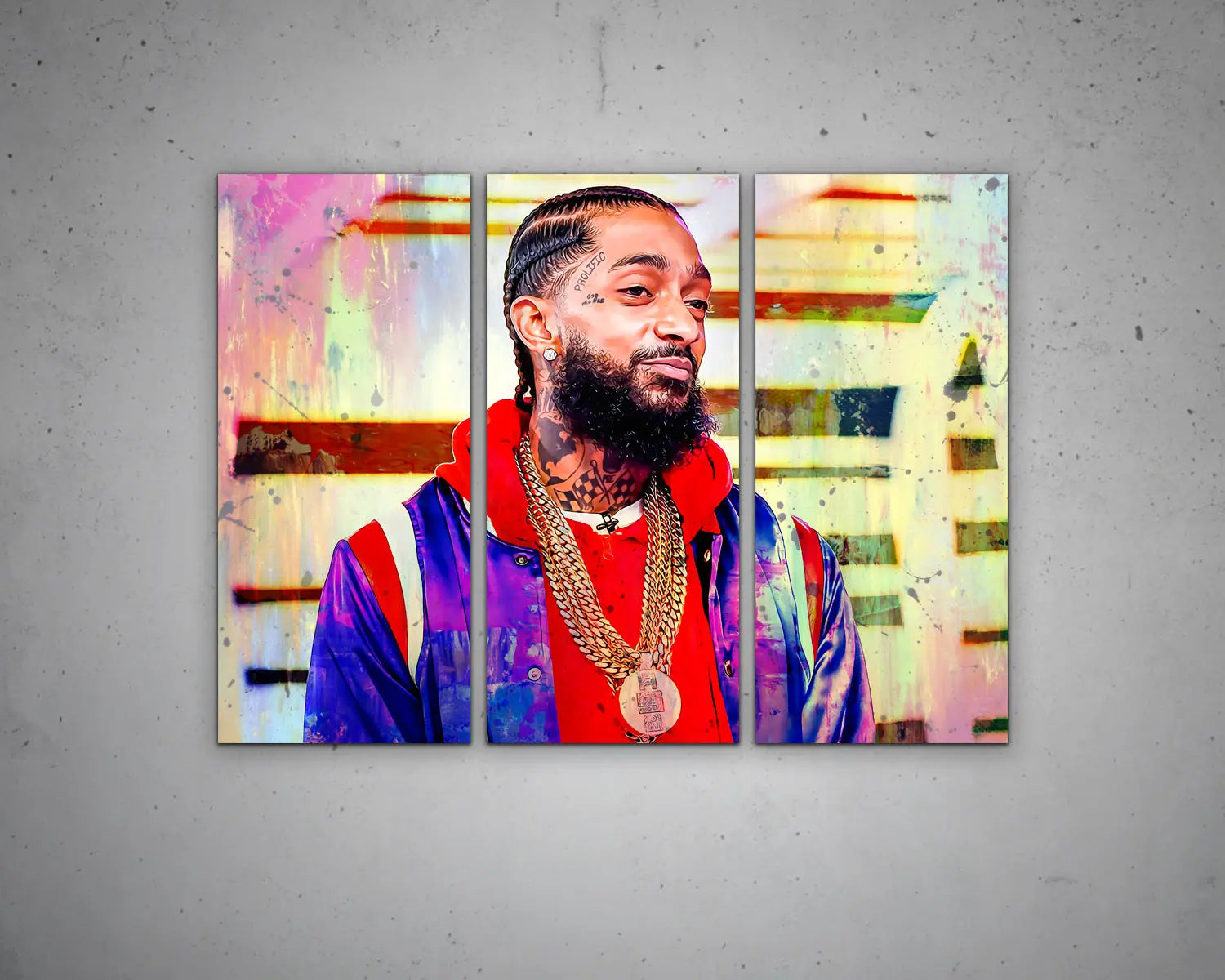 Nipsey Hussle Multicolour Wall Art 