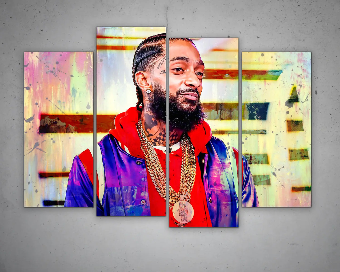 Nipsey Hussle Multicolour Wall Art 