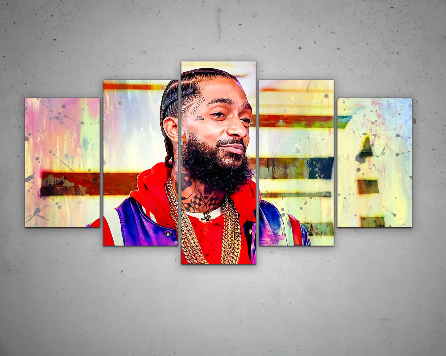 Nipsey Hussle Multicolour Wall Art 
