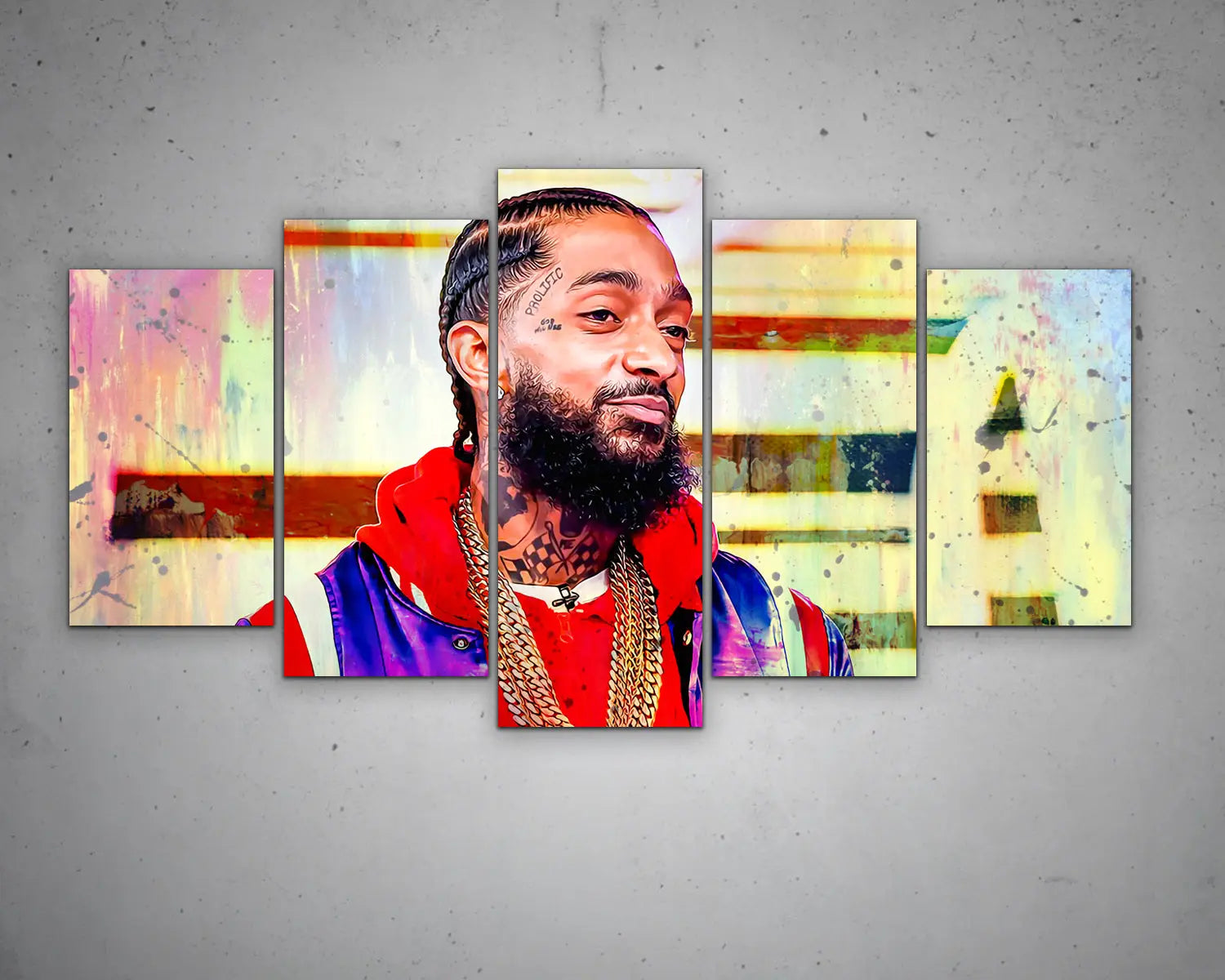 Nipsey Hussle Multicolour Wall Art 