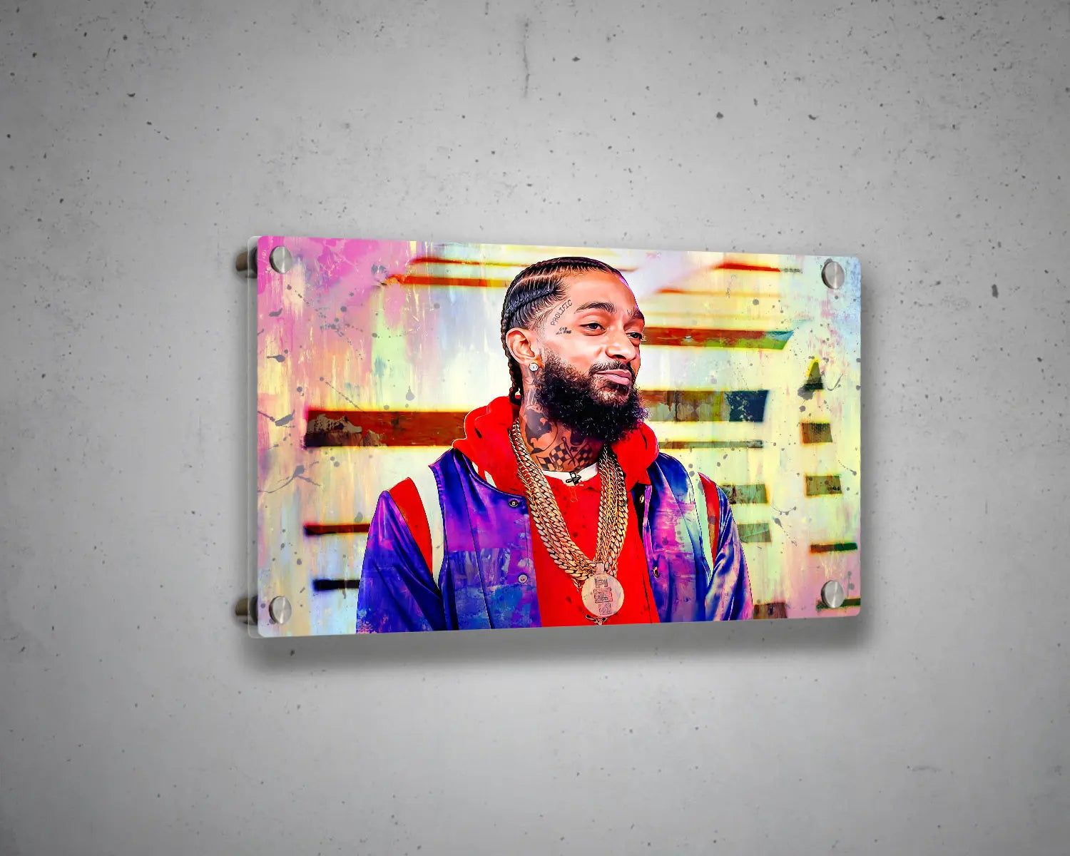 Nipsey Hussle Multicolour Wall Art 