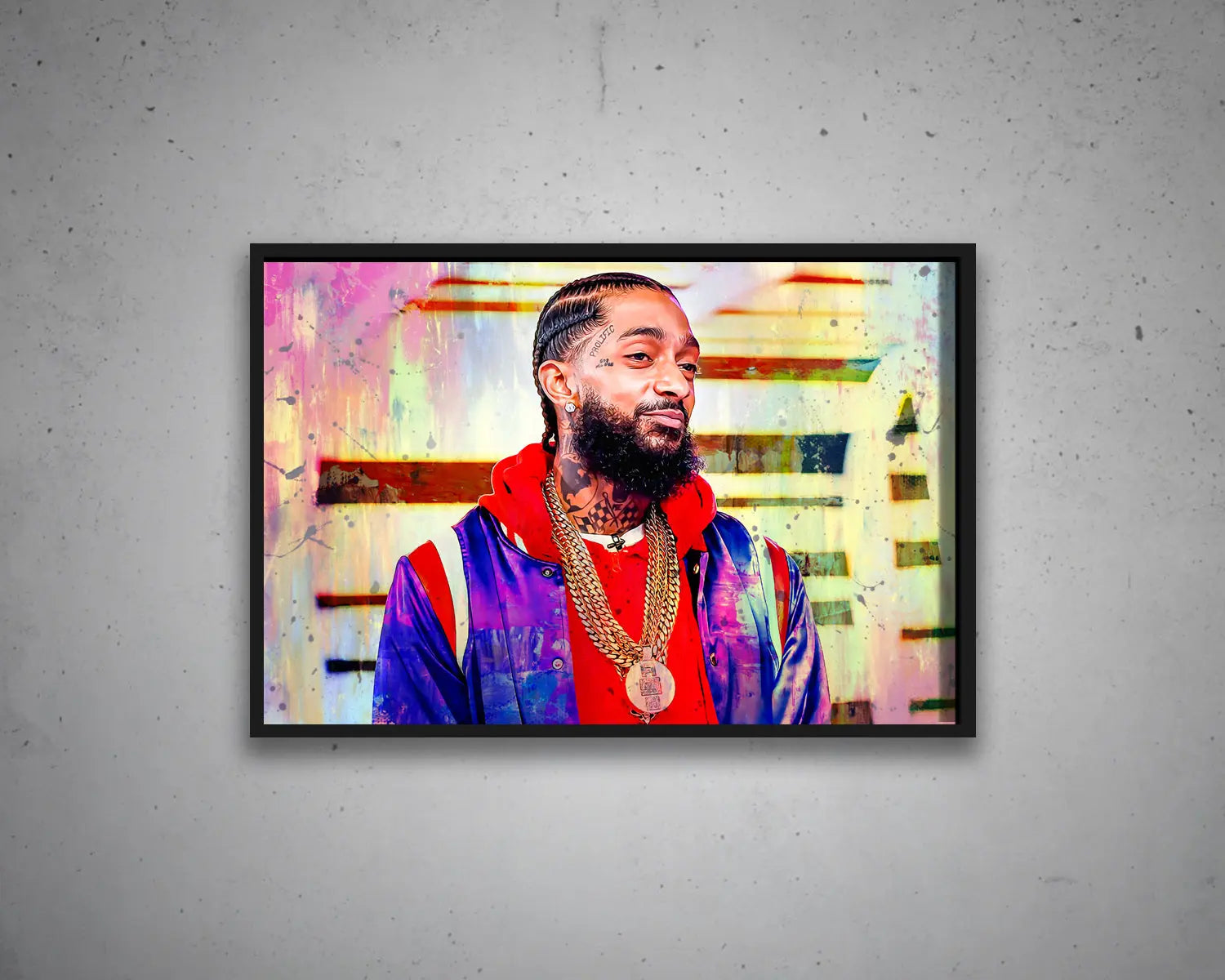 Nipsey Hussle Multicolour Wall Art 