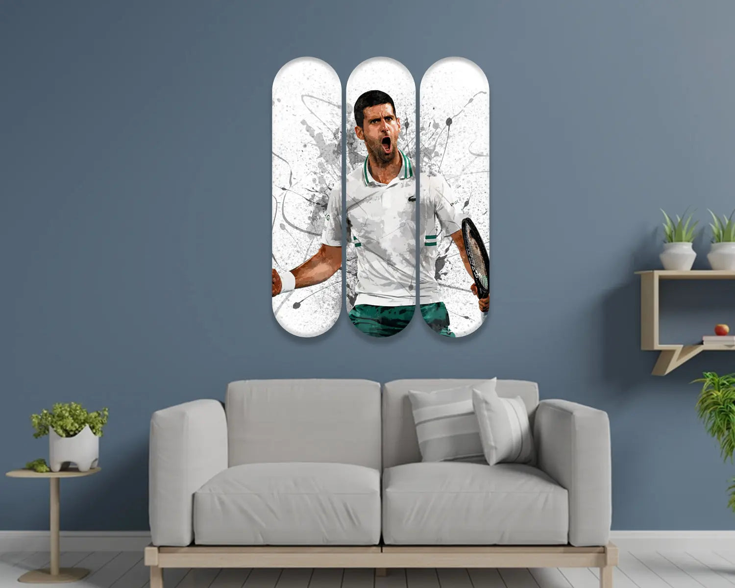 Novak Djokovic Acrylic Skateboard Wall Art 