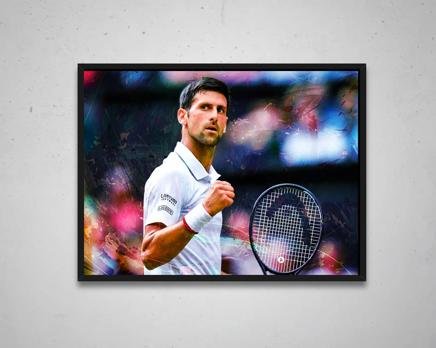 Novak Djokovic Multicolour Wall Art 