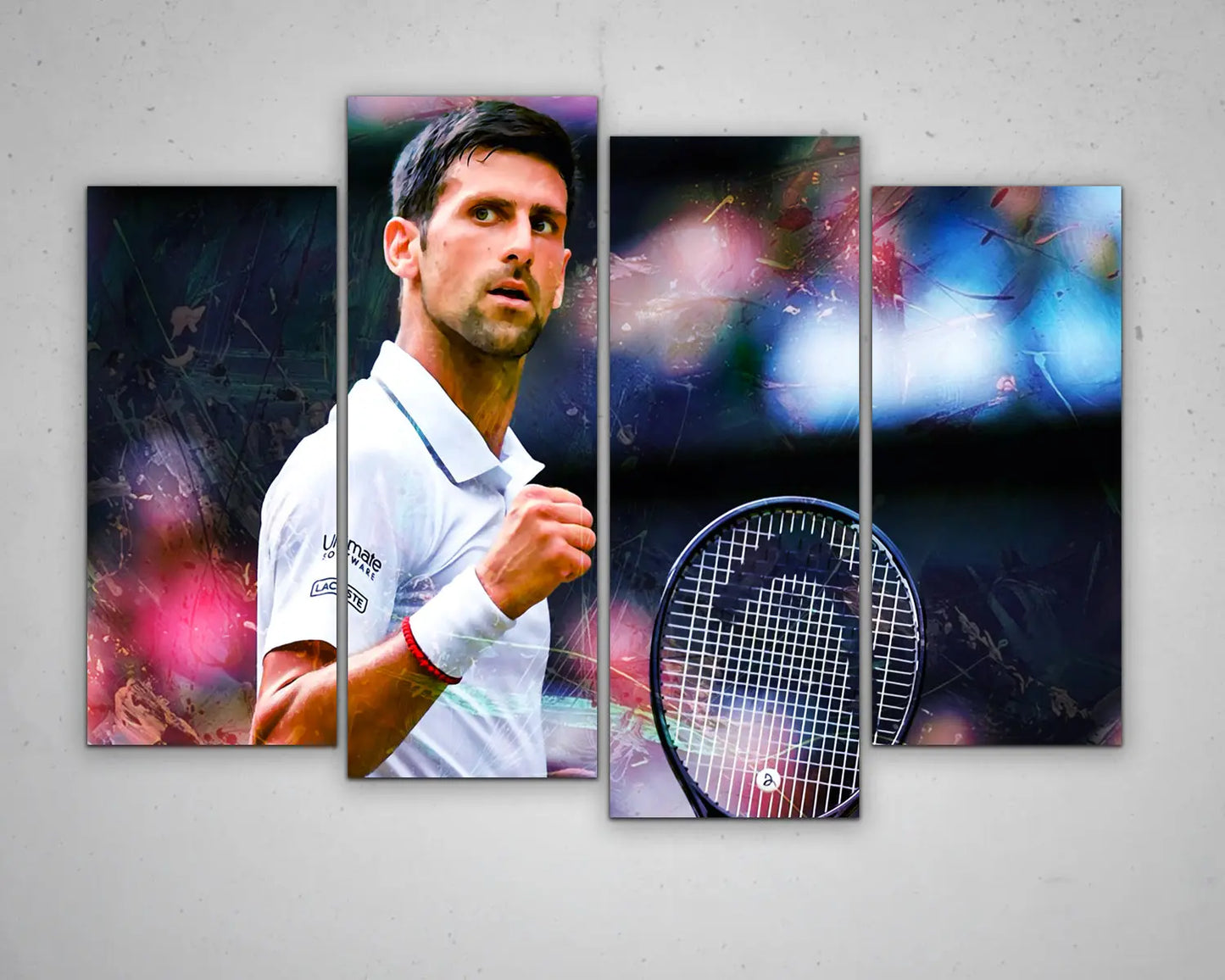 Novak Djokovic Multicolour Wall Art 