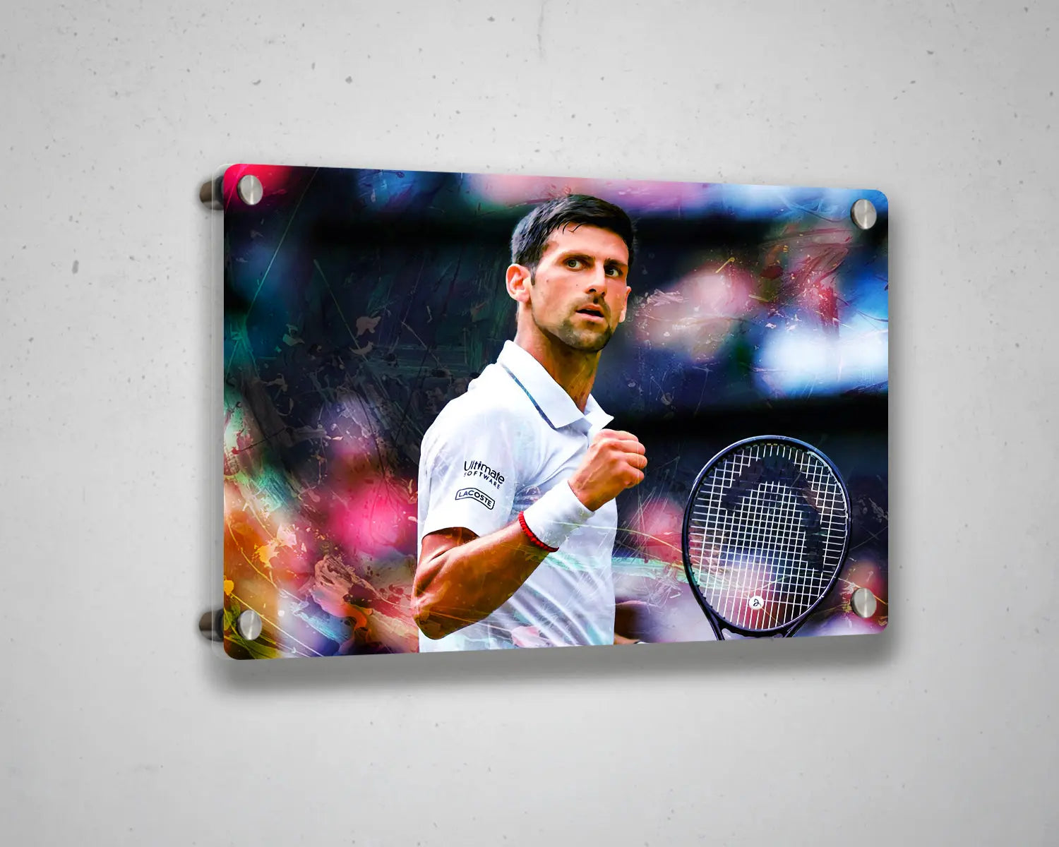 Novak Djokovic Multicolour Wall Art 