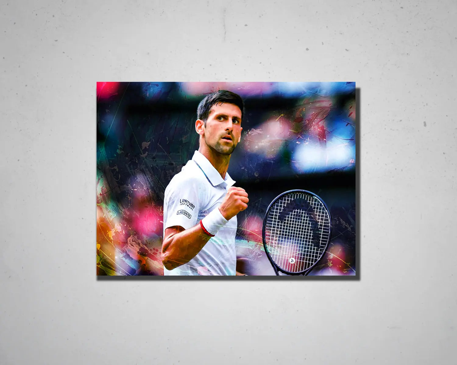 Novak Djokovic Multicolour Wall Art 